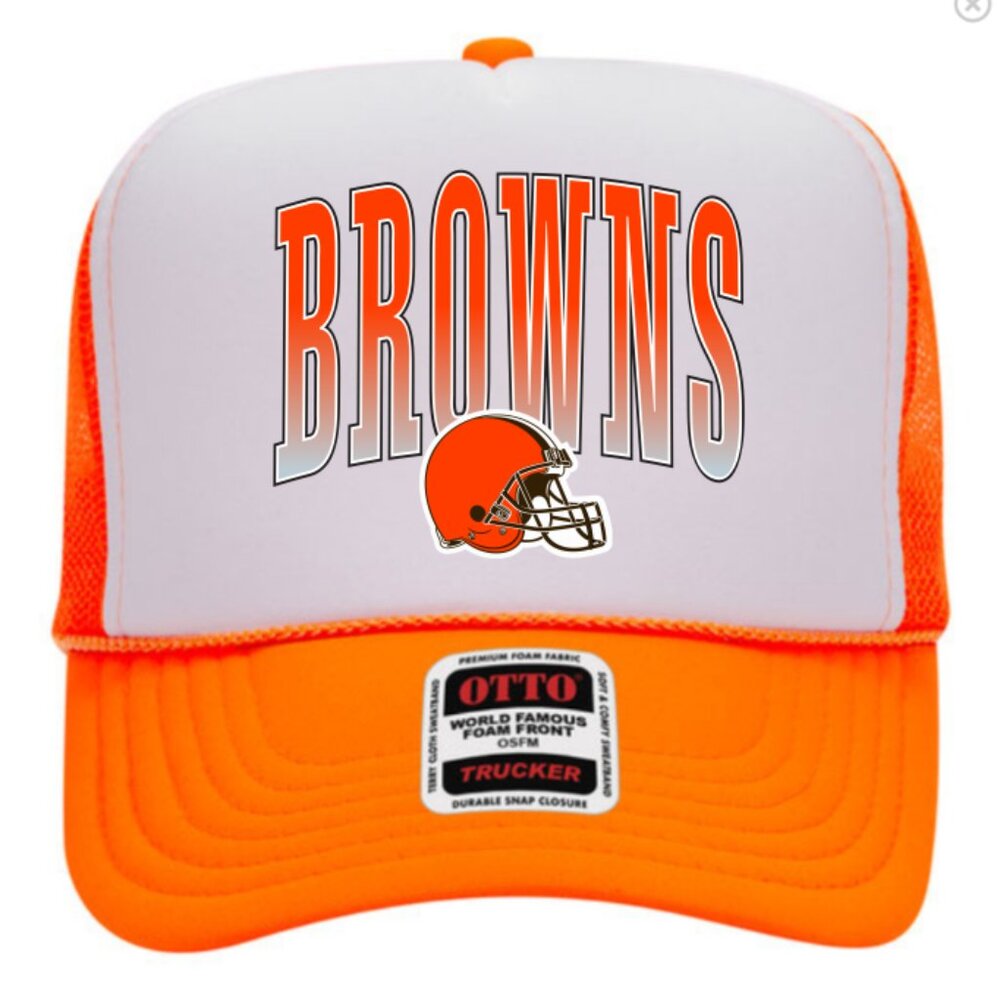 NEW - Adult Orange Cleveland Browns Trucker Hat